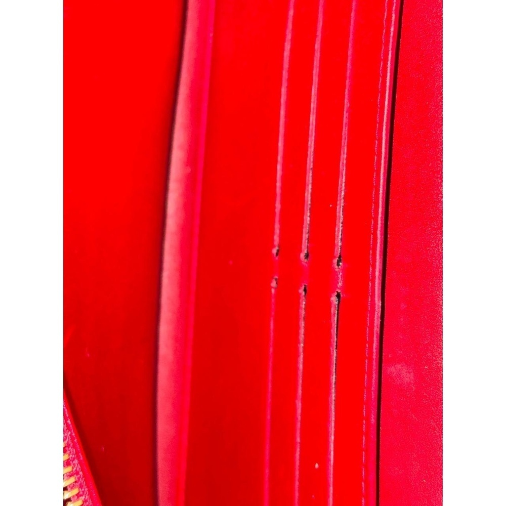 Louis Vuitton Red Monogram Vernis Wallet On Chain - Picture 7 of 8